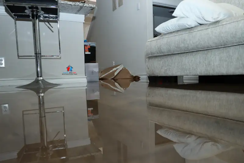 Flooded home in San Antonio needing water mitigation and drying