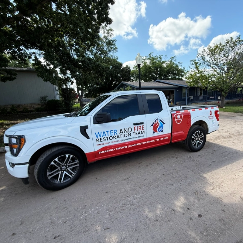 WAFRT emergency truck parked in a neighborhood